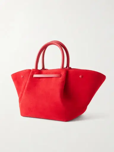 DeMellier The New York Midi Leather-trimmed Suede Tote | Thumbnail 4 DeMellier The New York Midi Leather-trimmed Suede Tote | Thumbnail 4