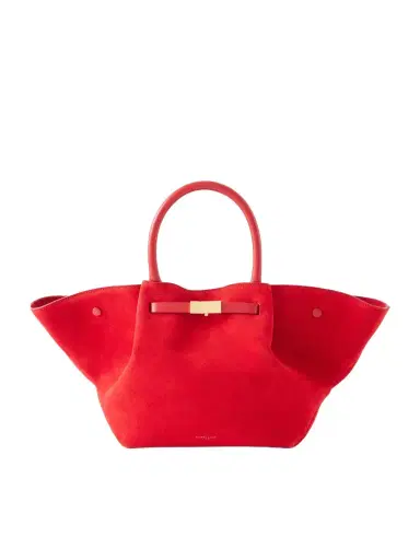 DeMellier The New York Midi Leather-trimmed Suede Tote | Thumbnail 1 DeMellier The New York Midi Leather-trimmed Suede Tote | Thumbnail 1