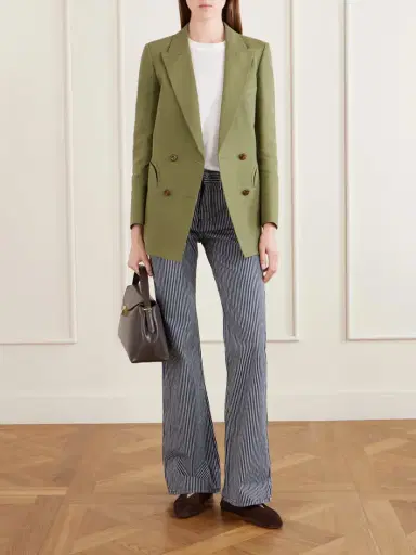 Nili Lotan Celia Striped Straight-leg Jeans | Thumbnail 2 Nili Lotan Celia Striped Straight-leg Jeans | Thumbnail 2