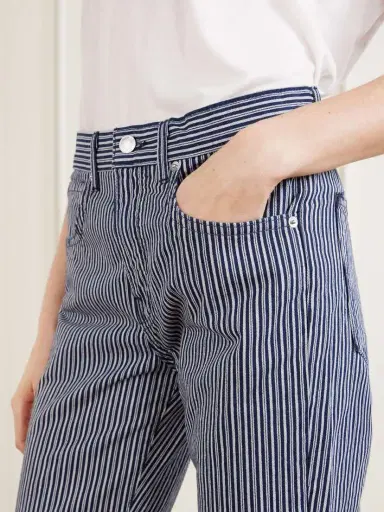 Nili Lotan Celia Striped Straight-leg Jeans | Thumbnail 5 Nili Lotan Celia Striped Straight-leg Jeans | Thumbnail 5