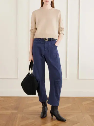 Nili Lotan Venus Cropped Cashmere Sweater | Thumbnail 2 Nili Lotan Venus Cropped Cashmere Sweater | Thumbnail 2