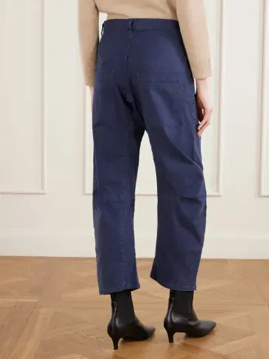 Nili Lotan Shon Cotton-blend Twill Barrel-leg Pants | Thumbnail 3 Nili Lotan Shon Cotton-blend Twill Barrel-leg Pants | Thumbnail 3