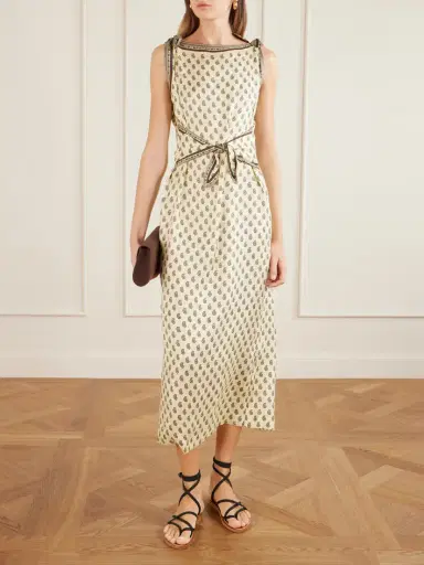 DÔEN Amorette Paisley-print Silk-blend Twill Midi Dress | Thumbnail 2 DÔEN Amorette Paisley-print Silk-blend Twill Midi Dress | Thumbnail 2