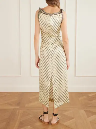 DÔEN Amorette Paisley-print Silk-blend Twill Midi Dress | Thumbnail 3 DÔEN Amorette Paisley-print Silk-blend Twill Midi Dress | Thumbnail 3