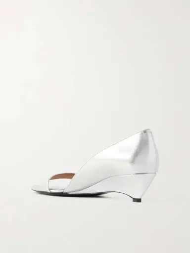 Jil Sander Metallic Leather Wedge Sandals | Thumbnail 3 Jil Sander Metallic Leather Wedge Sandals | Thumbnail 3