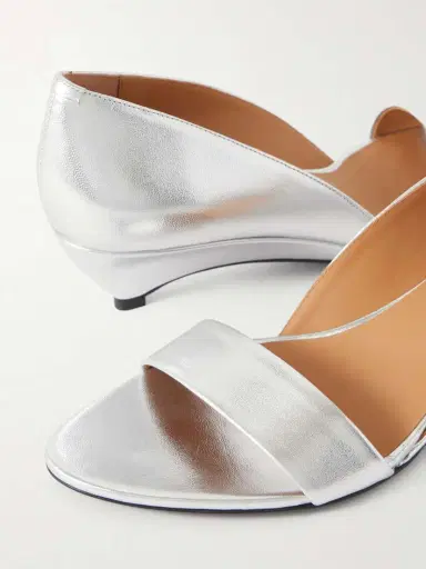 Jil Sander Metallic Leather Wedge Sandals | Thumbnail 5 Jil Sander Metallic Leather Wedge Sandals | Thumbnail 5