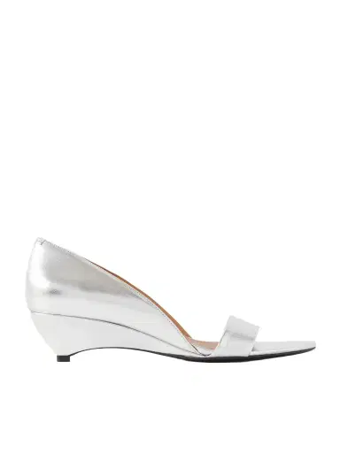 Jil Sander Metallic Leather Wedge Sandals | Thumbnail 1 Jil Sander Metallic Leather Wedge Sandals | Thumbnail 1