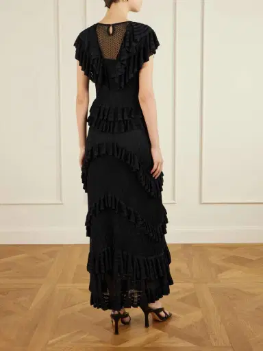 Ulla Johnson Magnolia Ruffled Crocheted Midi Dress | Thumbnail 3 Ulla Johnson Magnolia Ruffled Crocheted Midi Dress | Thumbnail 3