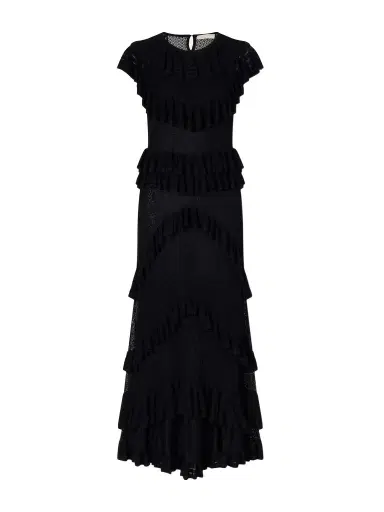 Ulla Johnson Magnolia Ruffled Crocheted Midi Dress | Thumbnail 1 Ulla Johnson Magnolia Ruffled Crocheted Midi Dress | Thumbnail 1