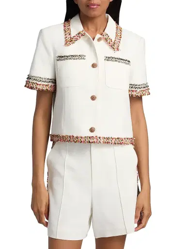 Cinq à Sept Women's Lia Fringe-Trim Tailored Jacket - Multi | Thumbnail 3 Cinq à Sept Women's Lia Fringe-Trim Tailored Jacket - Multi | Thumbnail 3