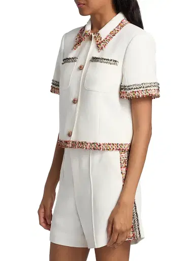 Cinq à Sept Women's Lia Fringe-Trim Tailored Jacket - Multi | Thumbnail 4 Cinq à Sept Women's Lia Fringe-Trim Tailored Jacket - Multi | Thumbnail 4