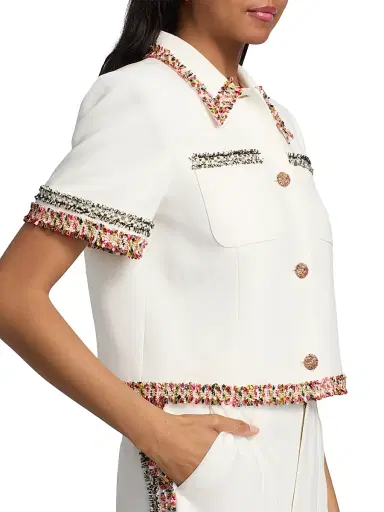 Cinq à Sept Women's Lia Fringe-Trim Tailored Jacket - Multi | Thumbnail 6 Cinq à Sept Women's Lia Fringe-Trim Tailored Jacket - Multi | Thumbnail 6