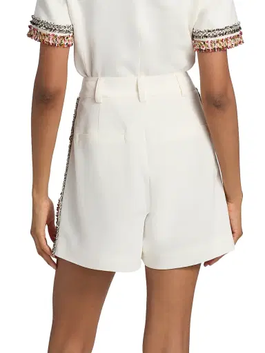 Cinq à Sept Women's Lynn Fringe Trim Shorts - Multi | Thumbnail 5 Cinq à Sept Women's Lynn Fringe Trim Shorts - Multi | Thumbnail 5