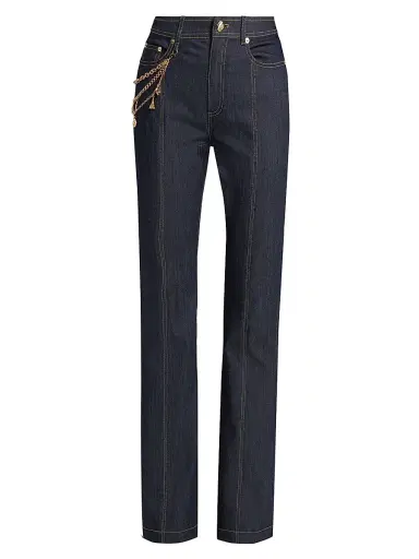 Cinq à Sept Women's Shailene Love Token Jeans - Indigo | Thumbnail 1 Cinq à Sept Women's Shailene Love Token Jeans - Indigo | Thumbnail 1