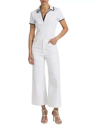 Cinq à Sept Women's Joey Wide-Leg Ankle Jeans - White | Thumbnail 2 Cinq à Sept Women's Joey Wide-Leg Ankle Jeans - White | Thumbnail 2