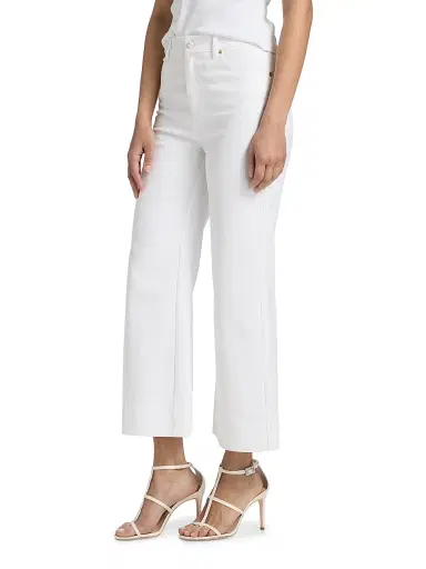 Cinq à Sept Women's Joey Wide-Leg Ankle Jeans - White | Thumbnail 4 Cinq à Sept Women's Joey Wide-Leg Ankle Jeans - White | Thumbnail 4