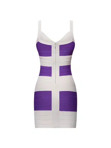 Hervé Léger Women's 40th Anniversary The VIP Minidress - Pansy Grey Combo | Thumbnail 6 Hervé Léger Women's 40th Anniversary The VIP Minidress - Pansy Grey Combo | Thumbnail 6