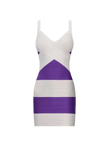 Hervé Léger Women's 40th Anniversary The VIP Minidress - Pansy Grey Combo | Thumbnail 1 Hervé Léger Women's 40th Anniversary The VIP Minidress - Pansy Grey Combo | Thumbnail 1