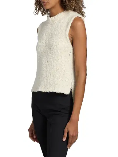 Adam Lippes Women's Gwen Brushed Mulberry Silk Knit Top - | Thumbnail 4 Adam Lippes Women's Gwen Brushed Mulberry Silk Knit Top - | Thumbnail 4