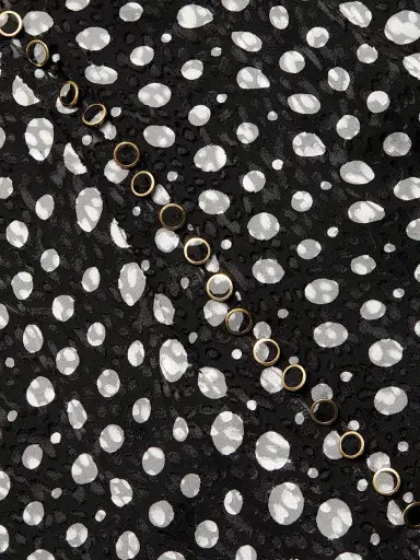 Elie Tahari Women's The Rue Dot Print Blouse - Noir And White | Thumbnail 7 Elie Tahari Women's The Rue Dot Print Blouse - Noir And White | Thumbnail 7