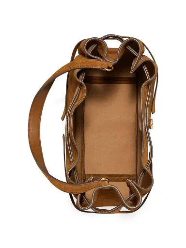 Tory Burch Women's Large Romy Suede Bucket Bag - Caramel | Thumbnail 3 Tory Burch Women's Large Romy Suede Bucket Bag - Caramel | Thumbnail 3