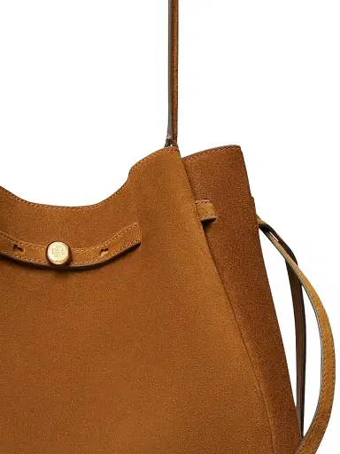 Tory Burch Women's Large Romy Suede Bucket Bag - Caramel | Thumbnail 5 Tory Burch Women's Large Romy Suede Bucket Bag - Caramel | Thumbnail 5