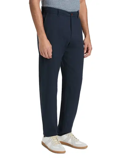 Onia Men's Linen-Blend Trousers - Midnight | Thumbnail 4 Onia Men's Linen-Blend Trousers - Midnight | Thumbnail 4
