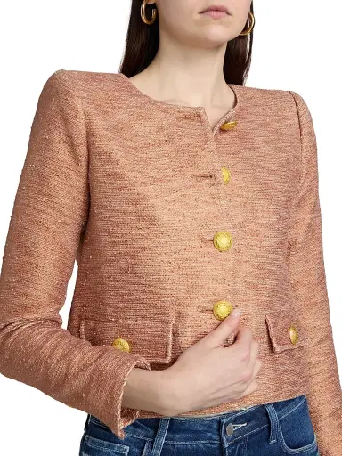 L'Agence Women's Zell Collarless Jacket | Thumbnail 6 L'Agence Women's Zell Collarless Jacket | Thumbnail 6