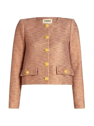 L'Agence Women's Zell Collarless Jacket | Thumbnail 1 L'Agence Women's Zell Collarless Jacket | Thumbnail 1