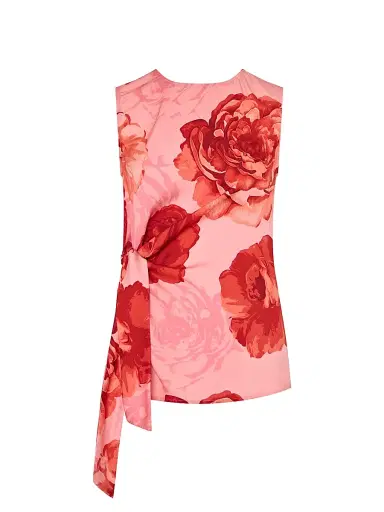 Milly Women's Serena Floral Sleeveless Top - Pink Multi | Thumbnail 1 Milly Women's Serena Floral Sleeveless Top - Pink Multi | Thumbnail 1