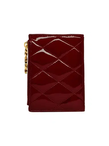 Saint Laurent Women's Cassandre Bijou Bi Fold Wallet in Patent Leather | Thumbnail 1 Saint Laurent Women's Cassandre Bijou Bi Fold Wallet in Patent Leather | Thumbnail 1