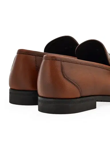 FERRAGAMO Men's Caspian Leather Loafers - Medium Brown | Thumbnail 5 FERRAGAMO Men's Caspian Leather Loafers - Medium Brown | Thumbnail 5