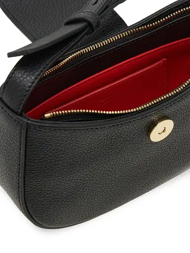 FERRAGAMO Women's Gabry Leather Shoulder Bag - Nero | Thumbnail 4 FERRAGAMO Women's Gabry Leather Shoulder Bag - Nero | Thumbnail 4