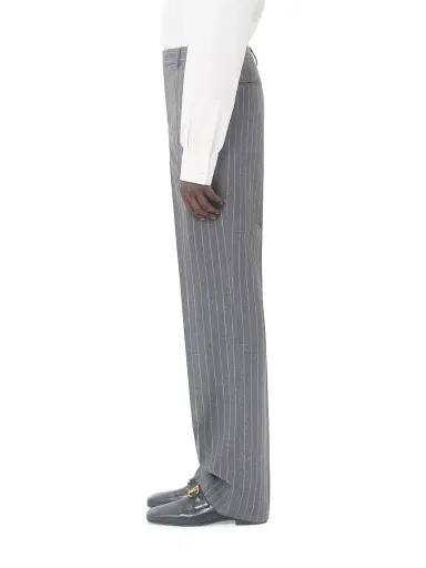 Valentino Garavani Men's Wool Pinstripe Trousers - Grey | Thumbnail 3 Valentino Garavani Men's Wool Pinstripe Trousers - Grey | Thumbnail 3