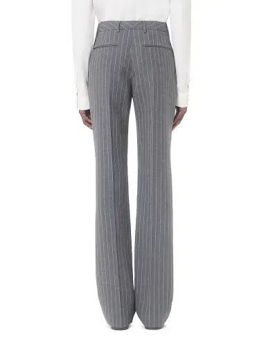 Valentino Garavani Men's Wool Pinstripe Trousers - Grey | Thumbnail 4 Valentino Garavani Men's Wool Pinstripe Trousers - Grey | Thumbnail 4