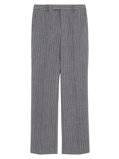 Valentino Garavani Men's Wool Pinstripe Trousers - Grey | Thumbnail 1 Valentino Garavani Men's Wool Pinstripe Trousers - Grey | Thumbnail 1