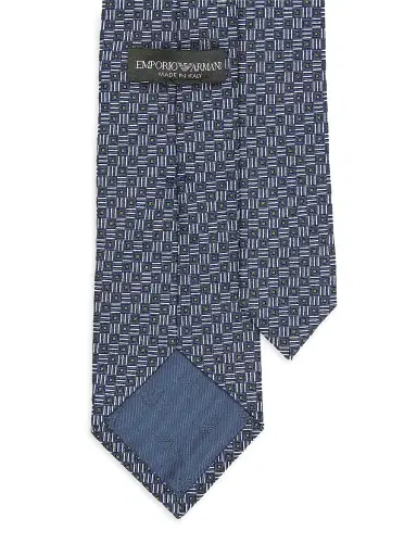 Emporio Armani Men's Geo Print Silk Tie | Thumbnail 2 Emporio Armani Men's Geo Print Silk Tie | Thumbnail 2
