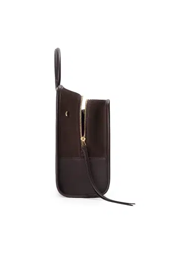 Loewe Women's Amazone Suede Top Handle Bag - Dark Chestnut | Thumbnail 6 Loewe Women's Amazone Suede Top Handle Bag - Dark Chestnut | Thumbnail 6