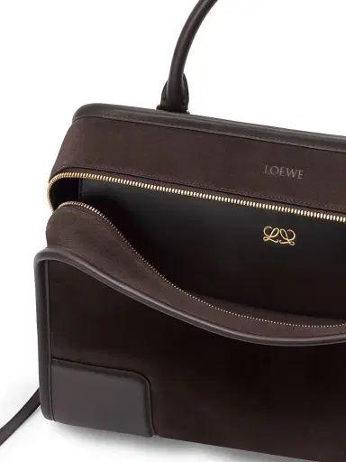 Loewe Women's Amazone Suede Top Handle Bag - Dark Chestnut | Thumbnail 7 Loewe Women's Amazone Suede Top Handle Bag - Dark Chestnut | Thumbnail 7