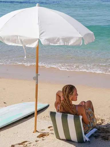 Sunnylife Luxe Beach Umbrella - Cream | Thumbnail 6 Sunnylife Luxe Beach Umbrella - Cream | Thumbnail 6