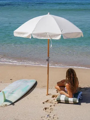 Sunnylife Luxe Beach Umbrella - Cream | Thumbnail 8 Sunnylife Luxe Beach Umbrella - Cream | Thumbnail 8