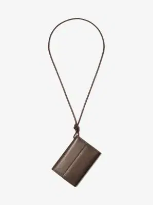 Michael Kors Collection Leather Card Holder Necklace | Thumbnail 2 Michael Kors Collection Leather Card Holder Necklace | Thumbnail 2