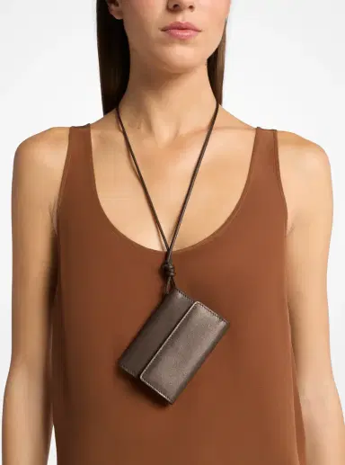 Michael Kors Collection Leather Card Holder Necklace | Thumbnail 16 Michael Kors Collection Leather Card Holder Necklace | Thumbnail 16