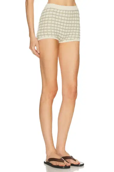 The Elder Statesman Ida Checkered Tap Short | Thumbnail 2 The Elder Statesman Ida Checkered Tap Short | Thumbnail 2