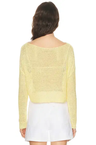 Enza Costa Linen Open Knit Bateau Sweater | Thumbnail 3 Enza Costa Linen Open Knit Bateau Sweater | Thumbnail 3
