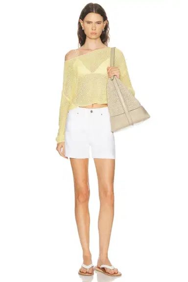 Enza Costa Linen Open Knit Bateau Sweater | Thumbnail 4 Enza Costa Linen Open Knit Bateau Sweater | Thumbnail 4
