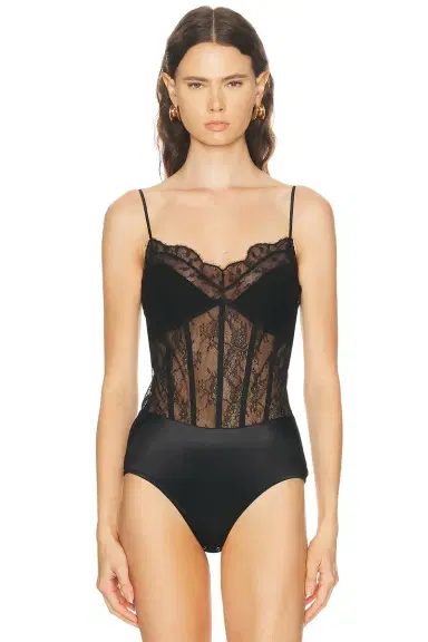 Simkhai Angelina Lace Bustier Bodysuit | Thumbnail 2 Simkhai Angelina Lace Bustier Bodysuit | Thumbnail 2