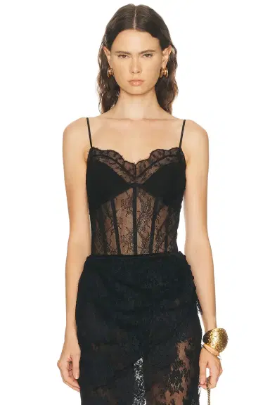 Simkhai Angelina Lace Bustier Bodysuit | Thumbnail 1 Simkhai Angelina Lace Bustier Bodysuit | Thumbnail 1