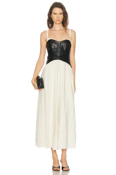 SIMKHAI Cortland Belted Bustier Dress | Thumbnail 1 SIMKHAI Cortland Belted Bustier Dress | Thumbnail 1