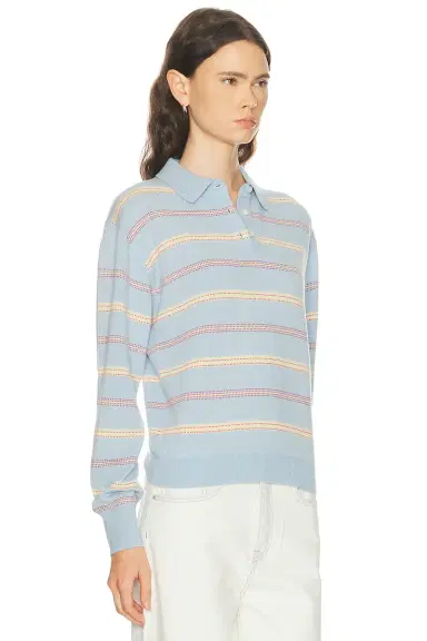 Guest In Residence Collegiate Stripe Polo Sweater | Thumbnail 2 Guest In Residence Collegiate Stripe Polo Sweater | Thumbnail 2